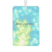 空のシンプル青い輝く輝く星あなたのテキストを追加 カーエアーフレッシュナー (裏面)