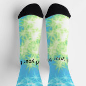 空のシンプル青い輝く輝く星あなたのテキストを追加 ソックス (上部)