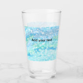 空のシンプル青い輝く輝く星あなたのテキストを追加 タンブラーグラス (正面)