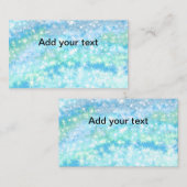 空のシンプル青い輝く輝く星あなたのテキストを追加 名刺 (正面/裏面)