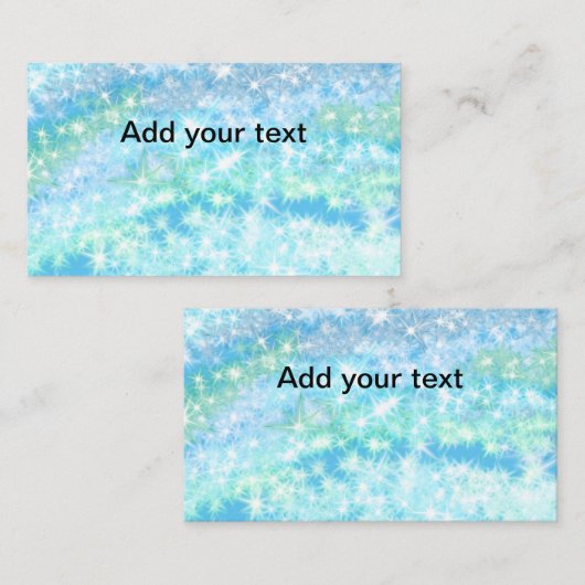 空のシンプル青い輝く輝く星あなたのテキストを追加 名刺 (正面/裏面)