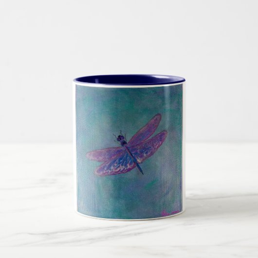 空のスキマーのトンボ ツートーンマグカップ (中央)