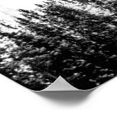 空のスキリフト//黒と白の冬 ポスター (角)