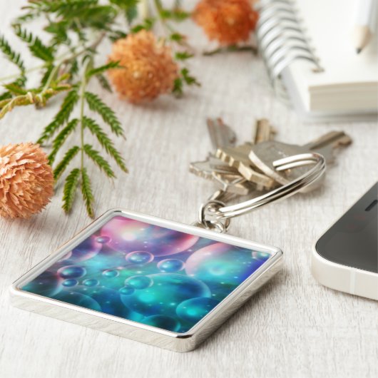 空のストリームキーチェーンを下へ キーホルダー (側面)