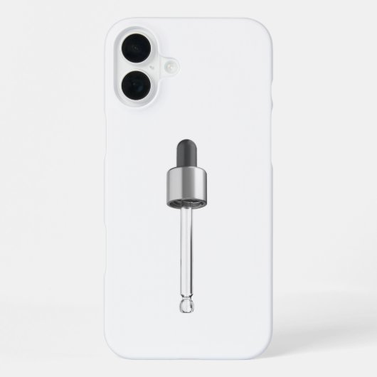 空のスポイトピペット iPhoneケース (裏面)