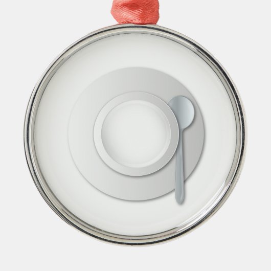 空のスープ入れ メタルオーナメント (正面)