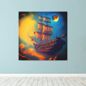 空のセーリング キャンバスプリント (インサイチュ (ウッドフロア))