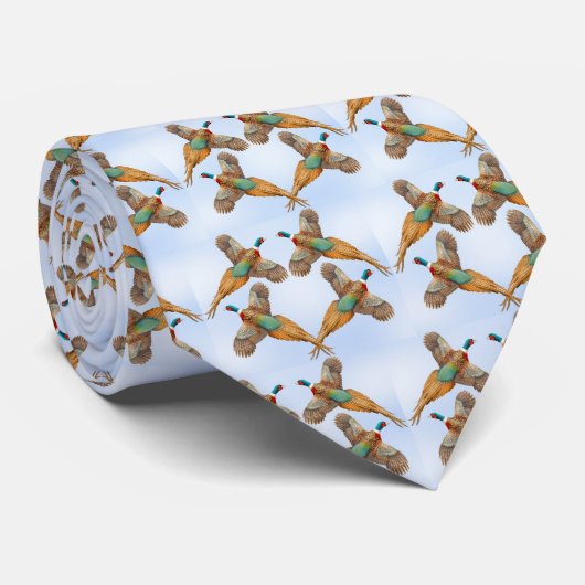 空のタイのRingneckのキジ ネクタイ (ロール)