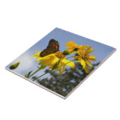 空のタイル五徳の中の蝶 タイル (側面)