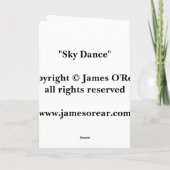 空のダンスの挨拶状 カード (裏面)