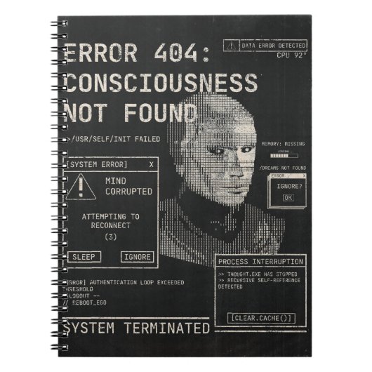 空のテクノ – ブルタリストストリートウェアDesgin ノートブック (正面)