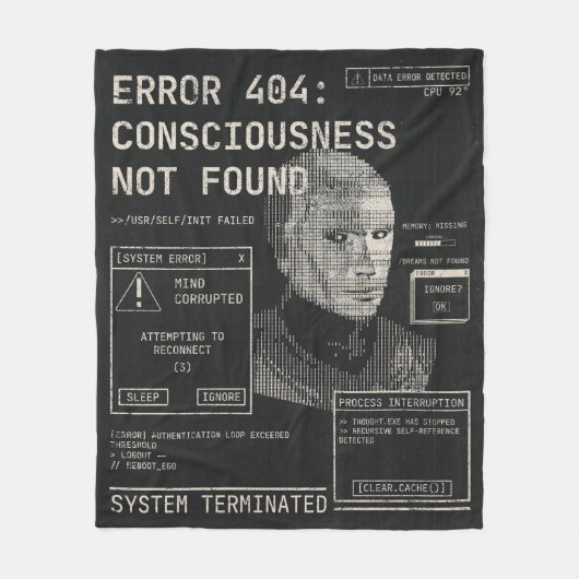 空のテクノ – ブルタリストストリートウェアDesgin フリースブランケット (正面)