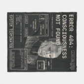 空のテクノ – ブルタリストストリートウェアDesgin フリースブランケット (正面(横))