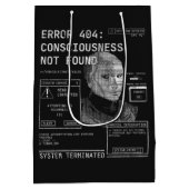 空のテクノ – ブルタリストストリートウェアDesgin ミディアムペーパーバッグ (裏面)