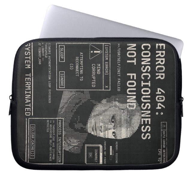 空のテクノ – ブルタリストストリートウェアDesgin ラップトップスリーブ (正面)