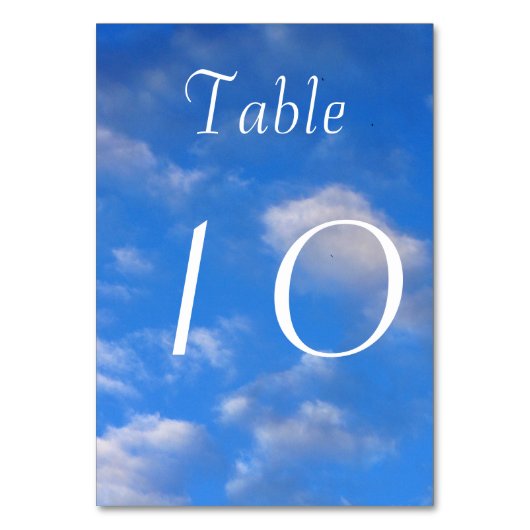 空のテーブル番号 テーブルナンバー (正面)