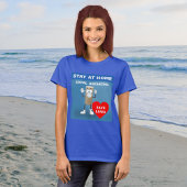 空のトイレ紙転が安全第1メッセージの女性 Tシャツ