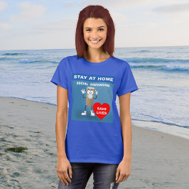 空のトイレ紙転が安全第1メッセージの女性 Tシャツ