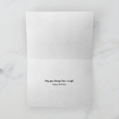 空のトイレ紙転が誕生日 カード (内部)