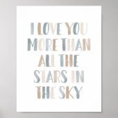 空のニュートラルな星 子供部屋 宇宙 ポスター (正面)