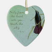 空のハチドリに触れて下さい セラミックオーナメント (右)