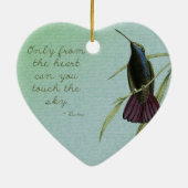 空のハチドリに触れて下さい セラミックオーナメント (裏面)
