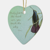 空のハチドリに触れて下さい セラミックオーナメント (左)