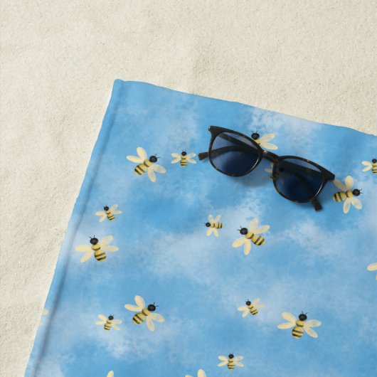 空のハチ ビーチタオル (インサイチュ)