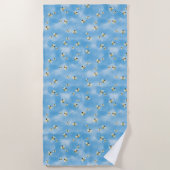 空のハチ ビーチタオル (正面)