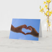 空のハート カード (黄色い花)