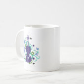 空のバイオリンのデザイン コーヒーマグカップ (正面左)