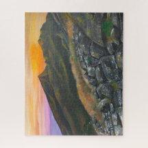 空のパズルに火がある