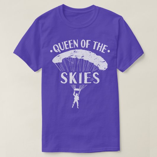 空のパラシュートの Tシャツ (デザイン正面)