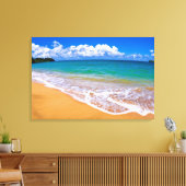 空のビーチと青い海 キャンバスプリント (インサイチュ (リビング))