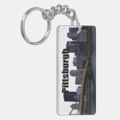 空のピッツバーグとのピッツバーグPAのスカイライン キーホルダー (正面左)