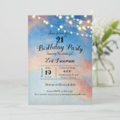 空のピンク色の雲 |青21歳の誕生日 招待状 (スタンド正面)