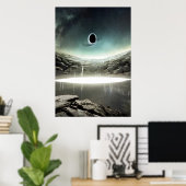 空のブラックホール | AIアートポスター ポスター (ホームオフィス)