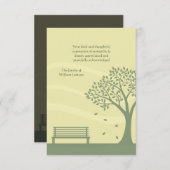 空のベンチの死別はNotecard感謝していしています ノートカード (正面/裏面)