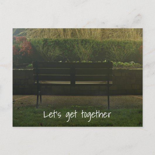 空のベンチ ポストカード (正面)