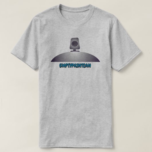 空のペンキ缶スプレートップロゴ Tシャツ (デザイン正面)