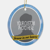 空のボーダーカスタムの写真が付いている永久に記念物 セラミックオーナメント (左)
