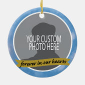 空のボーダーカスタムの写真が付いている永久に記念物 セラミックオーナメント (裏面)