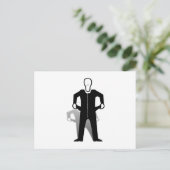 空のポケットのシルエット ポストカード (スタンド正面)