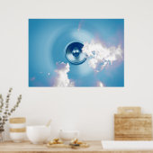 空のポスターにスピニング音楽スピーカー ポスター (キッチン)