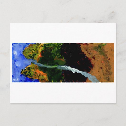 空のポストカードから流れるストリーム ポストカード (正面)