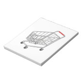 空のメタルショッピングカート ノートパッド (回転)