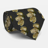 空のユリの種子ポッド – 黒いネクタイ ネクタイ (ロール)