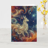 空のラマ カード (黄色い花)