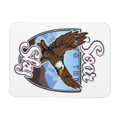 空のロゴに舞い上がる マグネット (横)