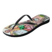 空のロットおよび古い錆ついた車-ビーチサンダル ビーチサンダル (アングル)